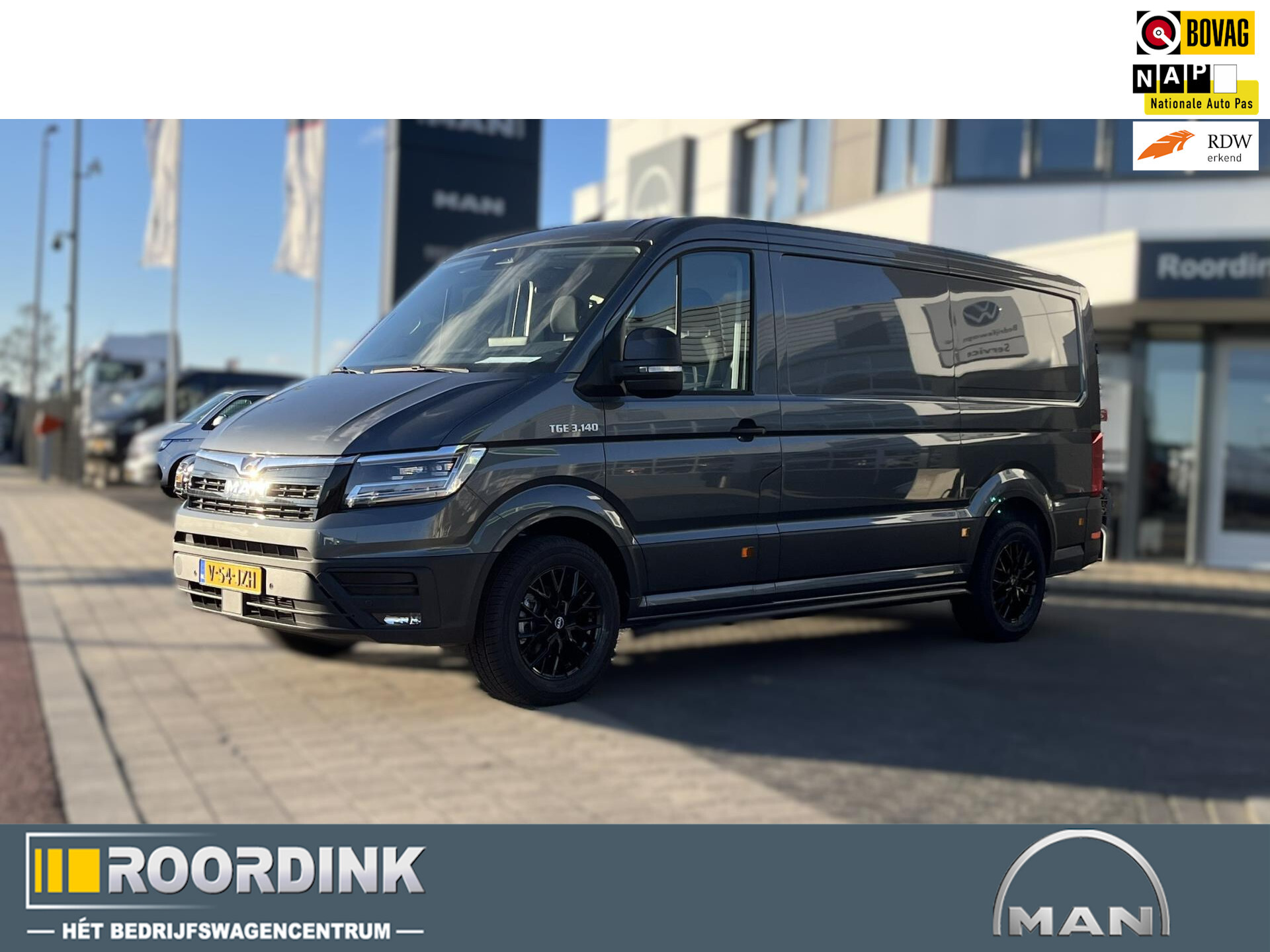 MAN TGE 3.140 L3H2, LED , 18"LMV , betimmmering, zwarte sidebars, trekhaak met opstappen, BPM vrij